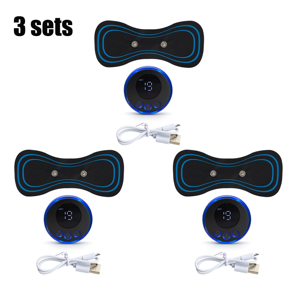 Neck Rechargeable Massager Electric Neck Massage EMS Cervical Vertebra Massage Patch for Muscle Pain Relief,Support Dropshipping